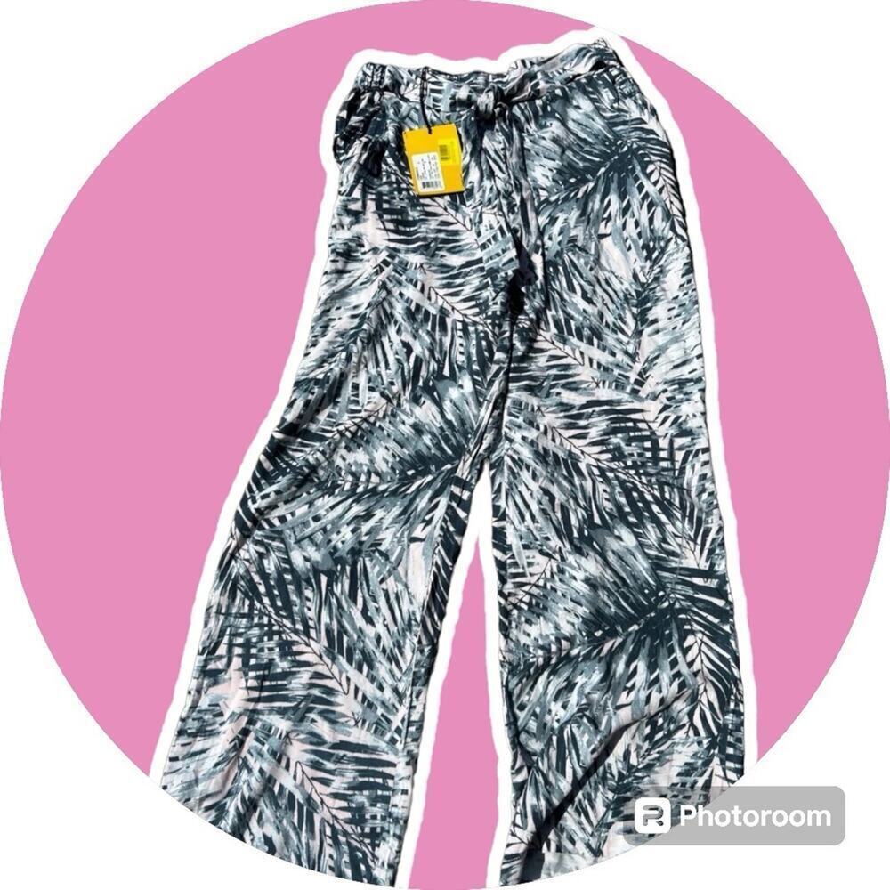 LOLE Crystal Pink Jungle Palm Print Pants, Women's size S